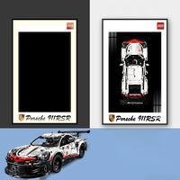 Porsche Lego Supercar Led Wall Art thumbnail 2