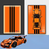 Porsche Lego Supercar Led Wall Art thumbnail 4