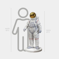 Large White Space Astronaut Standing Sculpture - 150cm thumbnail 2