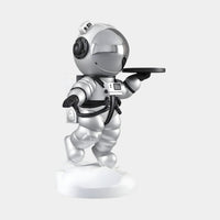 Medium Astral Silver Astronaut Bear Butler Sculpture - 90cm thumbnail 2