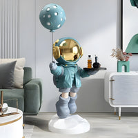 Medium Galactic Blue Astronaut Butler Balloon Sculpture - 110cm thumbnail 1