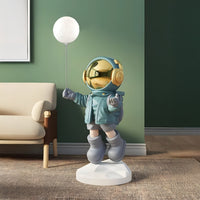 Medium Galactic Blue Astronaut Glow Balloon Sculpture - 110cm thumbnail 1