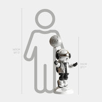 Medium Lunar Silver Astronaut Moon Balloon Sculpture - 110cm thumbnail 2