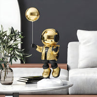 Small Celestial Gold Astronaut Balloon Sculpture - 55cm thumbnail 2