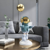 Small Galactic Blue Astronaut Balloon Sculpture - 55cm thumbnail 2