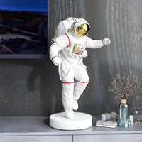 Small White Space Astronaut Explorer Sculpture - 63cm thumbnail 2