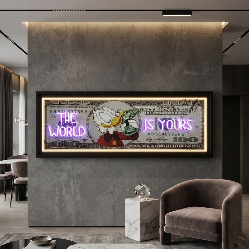 The World is Yours (Billionaire Neon Canva)